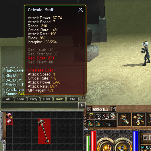 Interface do sistema de linkagem de itens