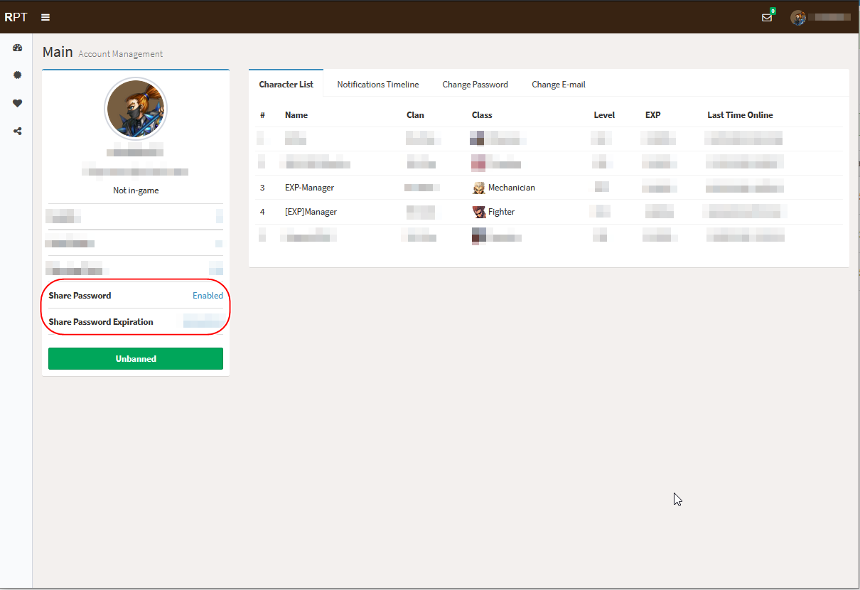 Confirmação da configuração